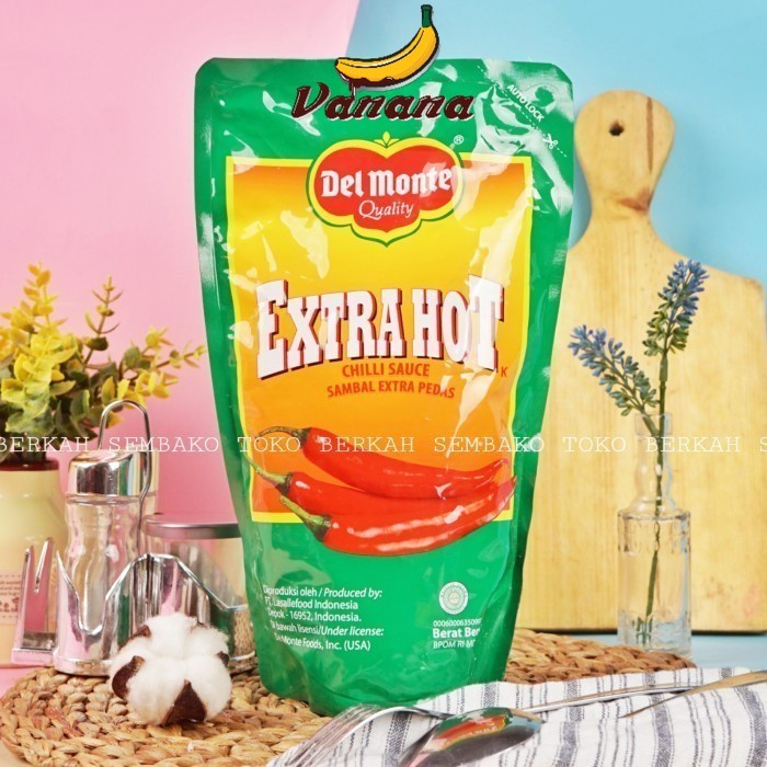 

Delmonte EXTRA HOT Chilli Sauce Refill 1kg / Sambal Saus Pedas