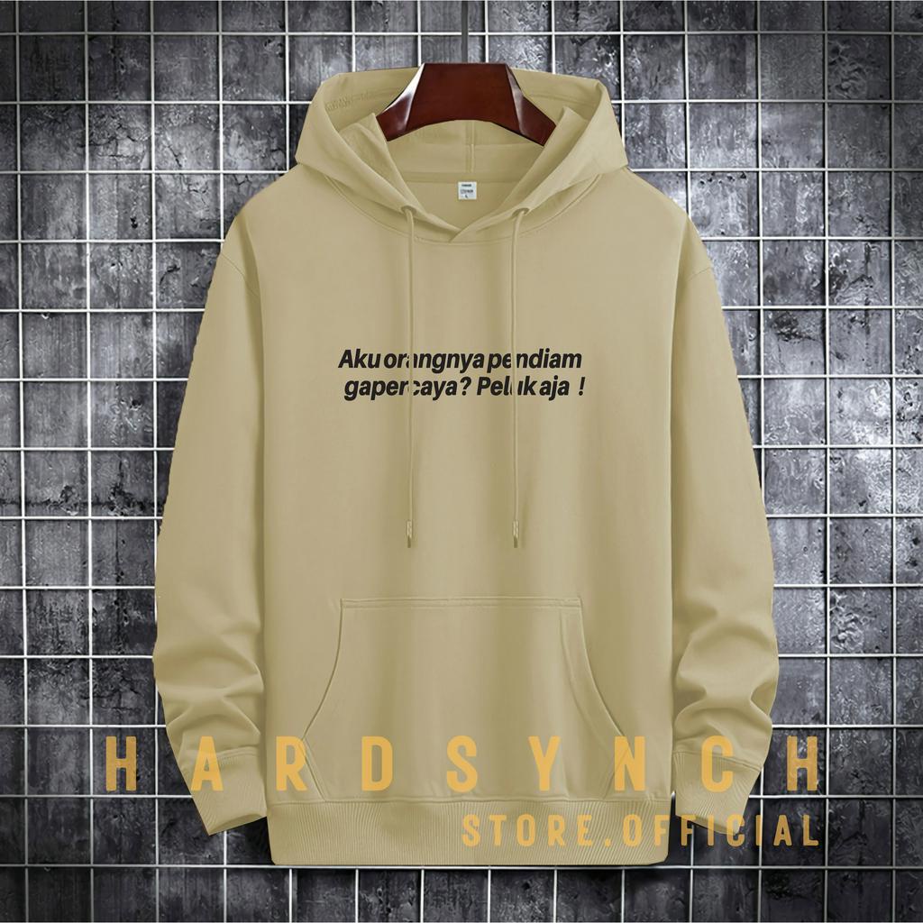 Sweater Hoodie Aku Orangnya Pendiam  Unisex ( Pria &amp; Wanita ) Premium Quality S-XXL Cotton Fleece / Sweater Korean Style / Sweater Hoodie / Sweater Polos / Sweater Wanita / Sweater Pria / Sweater Hoodie Distro Original