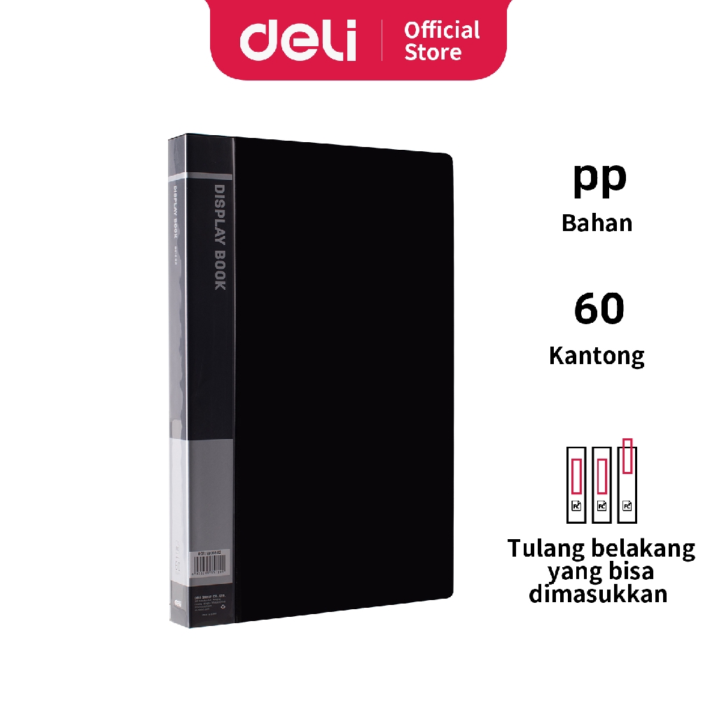 

Deli Display Book Clear Holder Seri Rio FC 60 halaman Cover Plastik PP yang kuat warna cerah EB01802