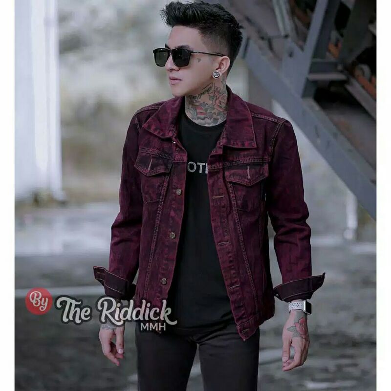 Jaket Jeans Gambar Belakang WOSHING Jaket Jeans Distro Jaket Jeans Kekinian Jaket Murah