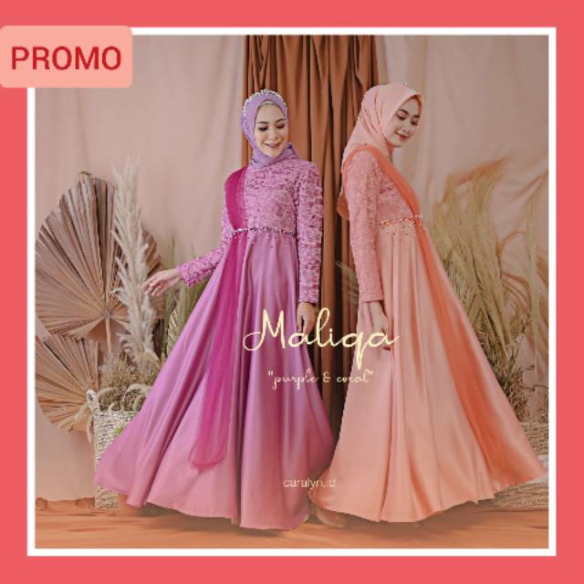 DRESS BRUKAT MURAH DRESS PESTA DRESS GAMIS KONDANGAN MALIQA