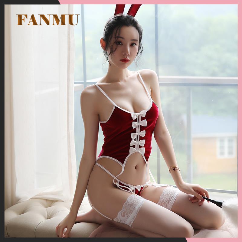 Set Lingerie Sexyi &amp; Bando &amp; G String Model Cosplay Bunny/lingerie cosplay