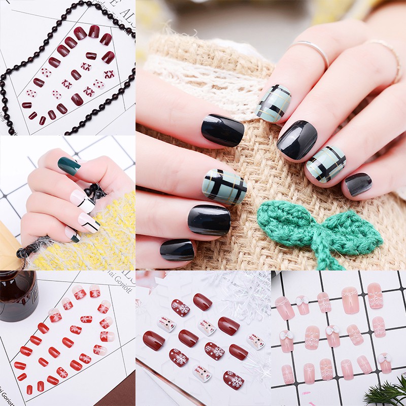 [COD] Kuku Palsu Akrilik Full Cover Reusable untuk Nail Art