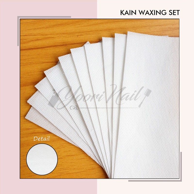 paket kain wax dan spatula jumbo kain waxing stripe paper kain wax bisa dicuci 10pcs set