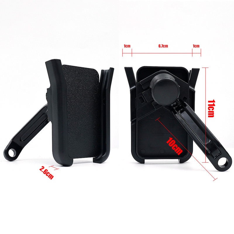 Bracket Klip Holder Handphone / GPS Universal Anti slip Bahan Aluminum Alloy Untuk Sepeda / Motor Android / iPhone