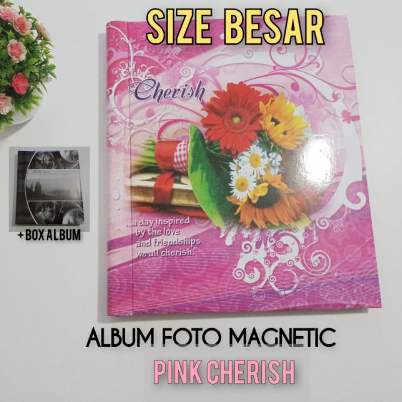 ALBUM FOTO MAGNETIK BESAR SPIRAL WHITE SHEET FREE BOX