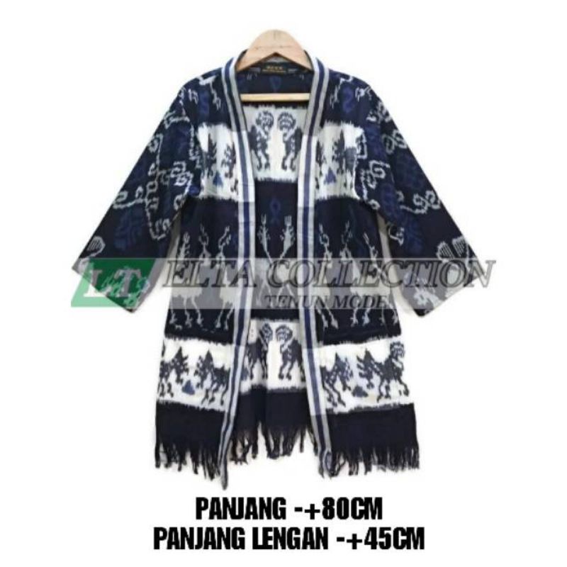 Outer Tenun Motif Hewan / Outer tenun Unisex / Outer tenun jepara