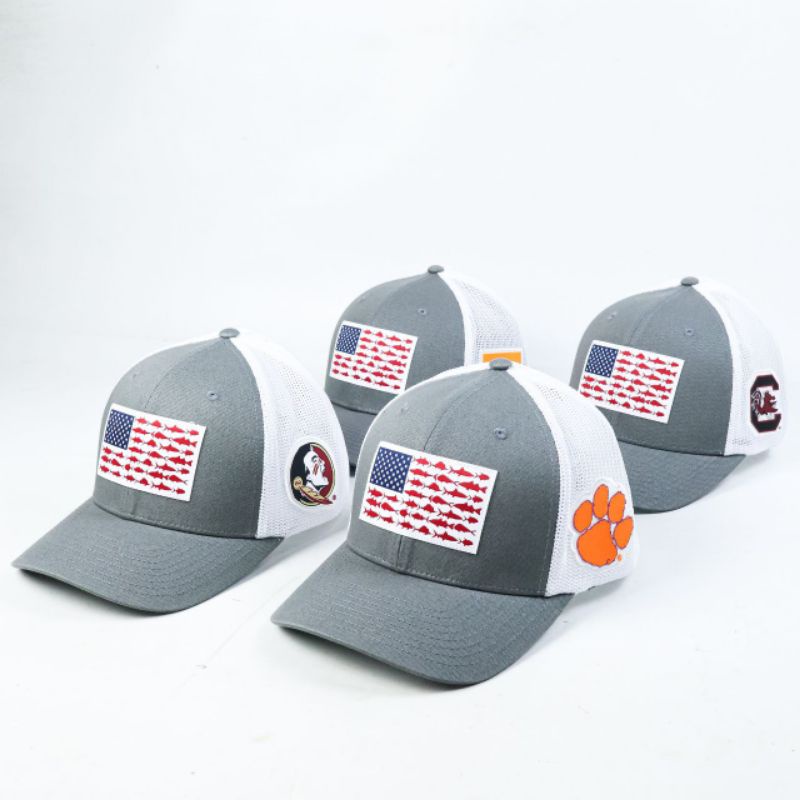 TOPI COLUMBIA PFG MESH FISH FLAG BALL CAP ORIGINAL