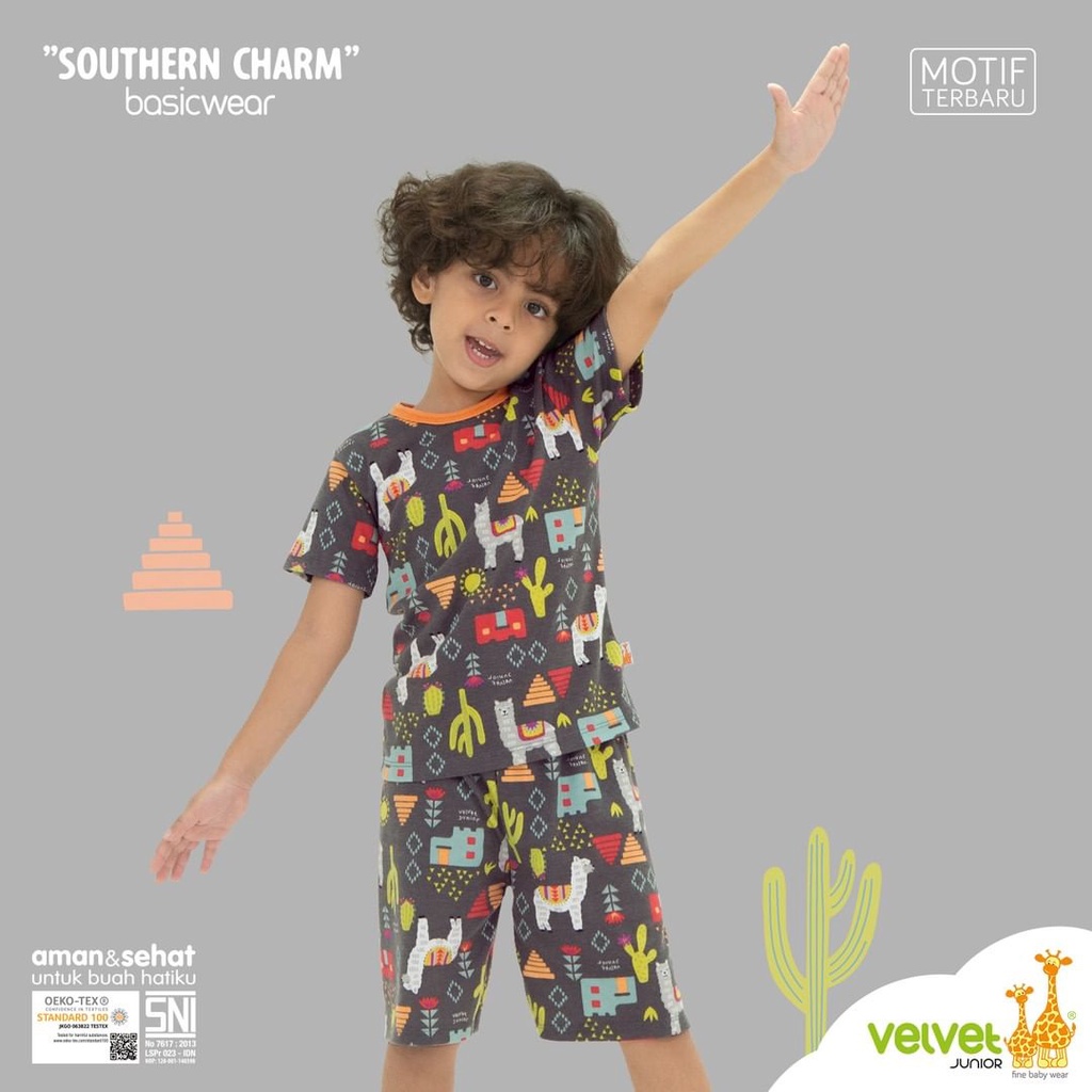 VELVET JUNIOR SETELAN PIYAMA BAYI SOUTHERN CHARM / SETELAN BAYI