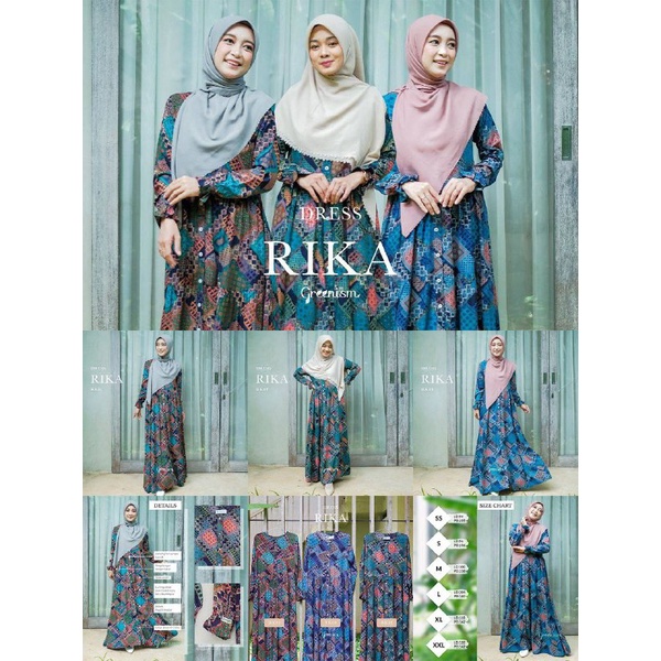 Rika Dress By Greenism | Gamis Greenism Terbaru November 2021