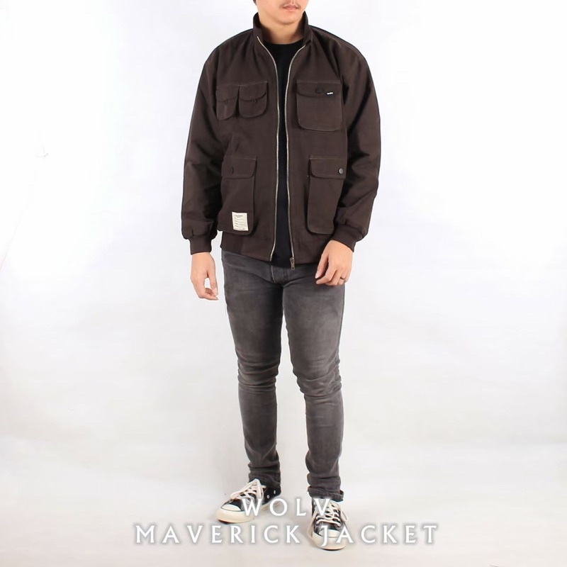 ORIGINAL WOLV Jaket Maverick Coklat Jaket Parka Wolv