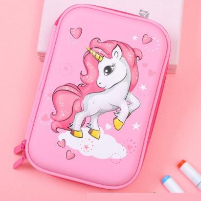 

New! Tempat Pensil Unicorn Kotak Pensil Kuda Poni Tempat Pensil Motif Kartun Unicon 3d Bahan Eva