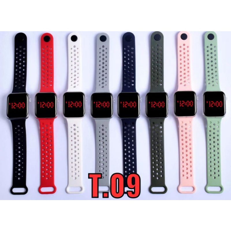 Jam Tangan Led Watch Digital Lubang Warna Jam fashion import Jam Wanita Pria TNR