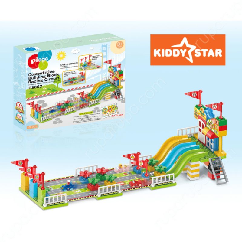 Bricks kingdom competitive building block racing circuit original