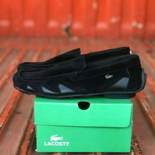 Promoo !!!! Sepatu slip on pria lacoste casual slop formal kerja kantor kulit asli santai kuliah