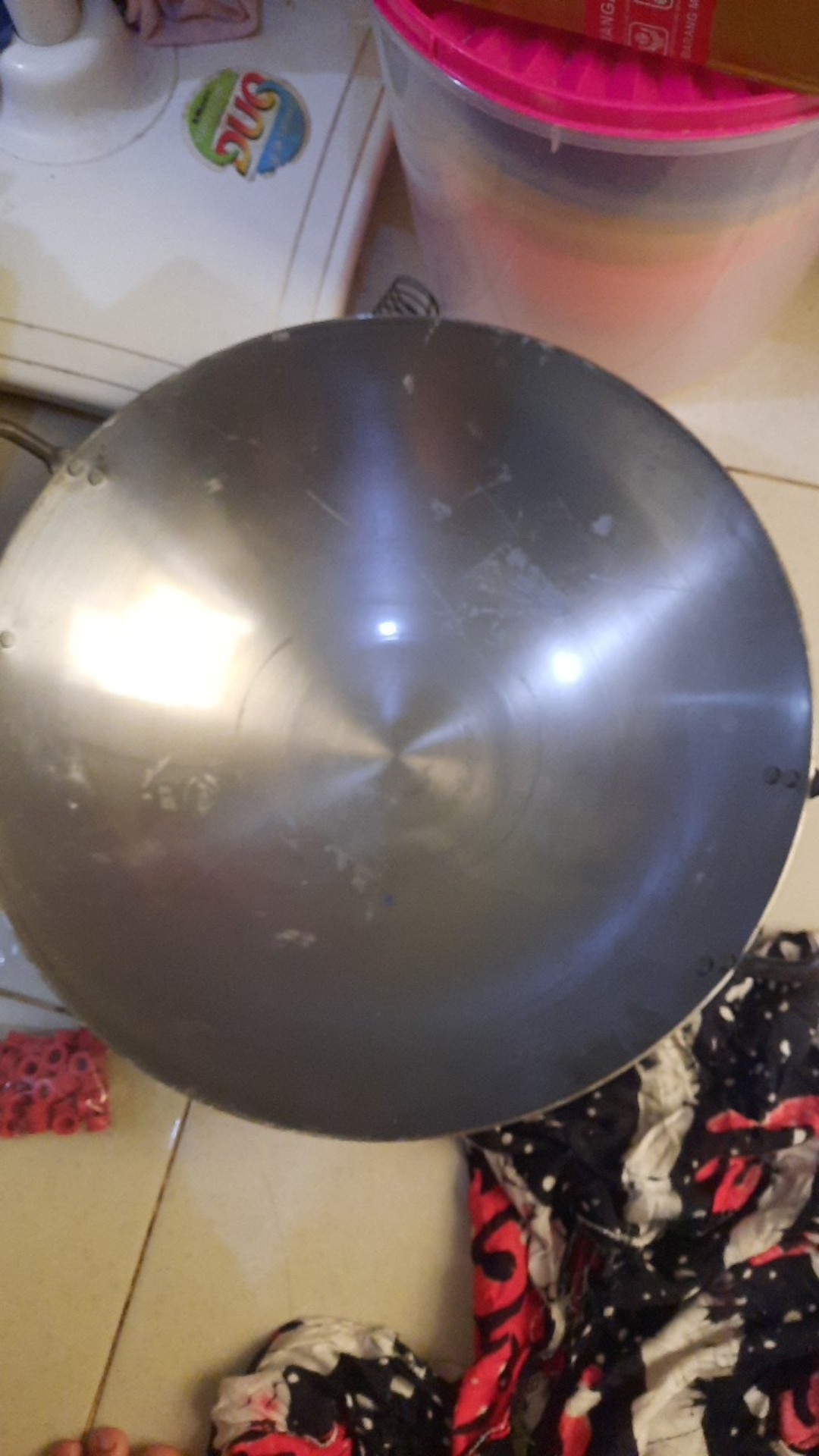 Wajan Kwali Import Wajan Plat Baja Putih Ukuran 40cm