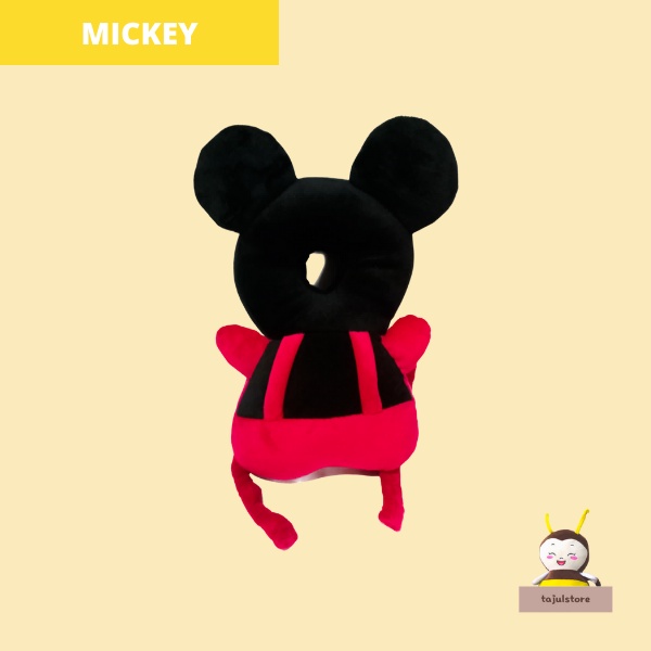 Pelindung Kepala Bayi Mickey Red+Strap