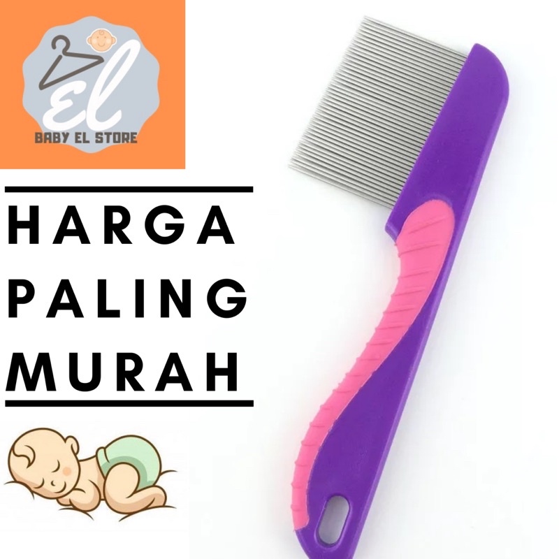 Sisir rambut kutu ketombe Tungai bulu kucing anjing piaraan stainless stell plastik