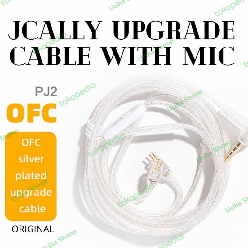 [TERMURAH] KABEL KZ 5N COPPER (MIC) 2 Pin Type C (QDC) Jack 3.5mm For KZ EDX PRO ULTRA ZSN TRN CCA CRA Cable Pengganti-PJ2 SILVER C MIC
