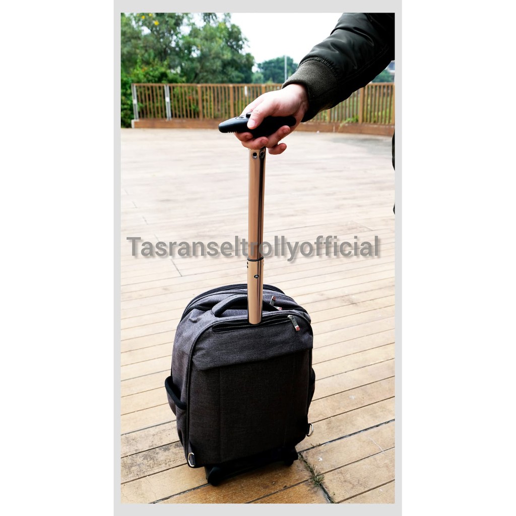 Tas Ransel Troli Laptop waterproof 19&quot; Troli Polo Interclub 100% original.