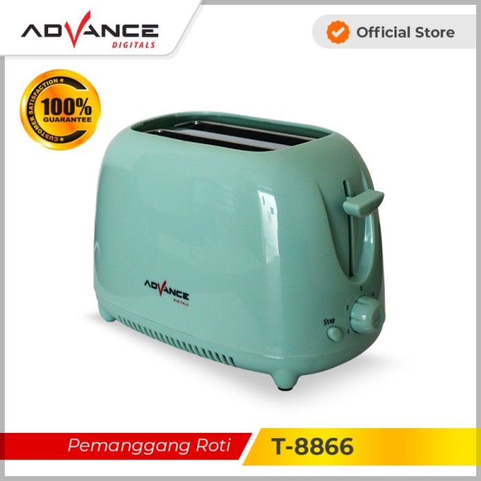 Advance T8866 Pop Up Toaster Pemanggang Roti 2 Slot T-8866 - Putih