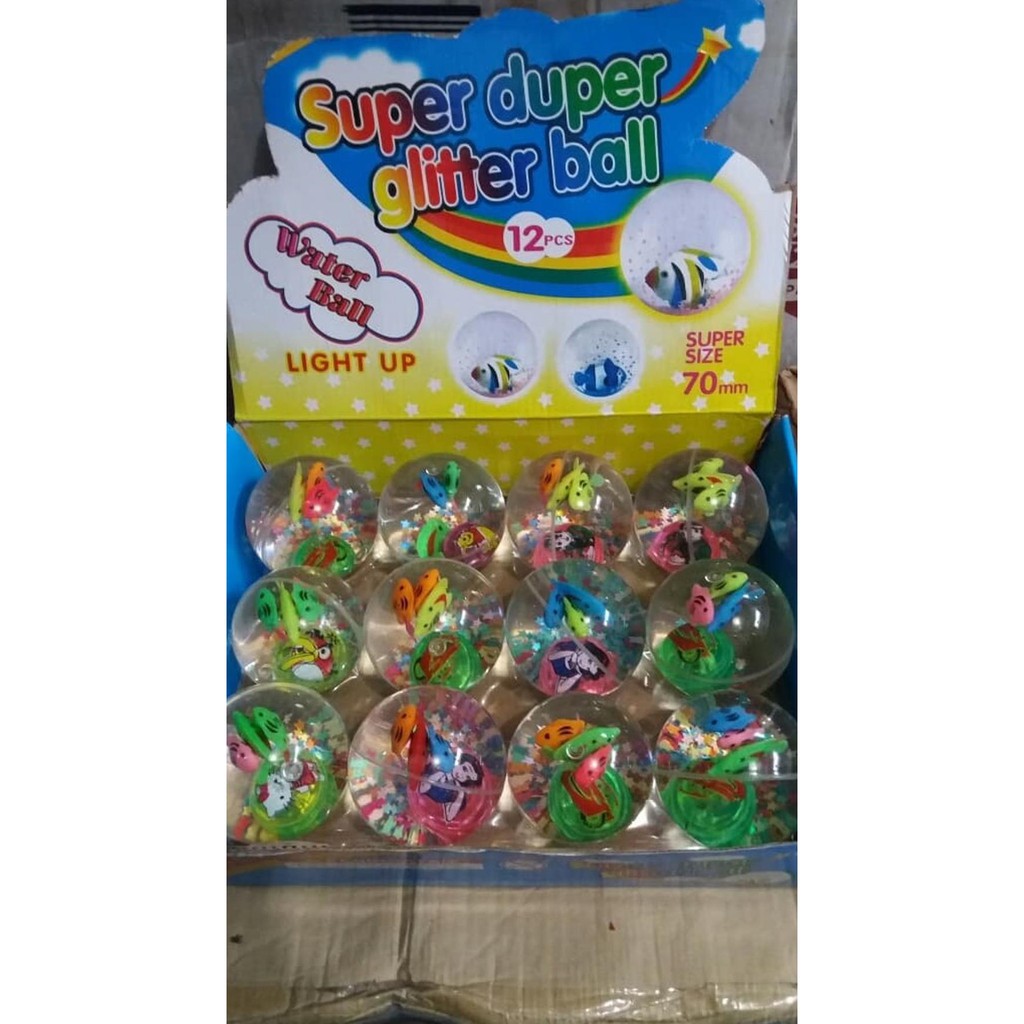 Super Duper Glitter Ball Water Ball Bola Bekel Air Tidak Nyala 70Mm