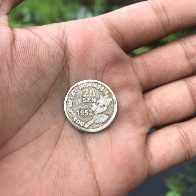Koin Kuno 25 Sedn DIPANEGARA BUNGA MELATI 1952 01