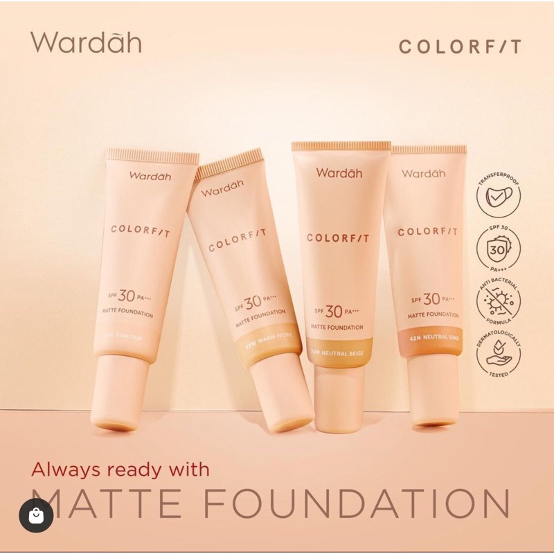 Wardah Colorfit Matte Foundation SPF 30 PA+++ 25ml