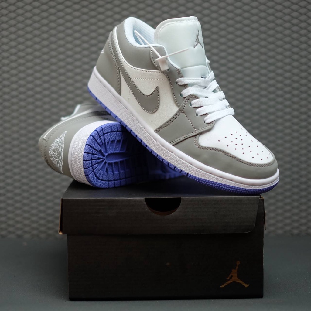 Sepatu Nike Air Jordan 1 Low Paris White Grey - Premium Quality