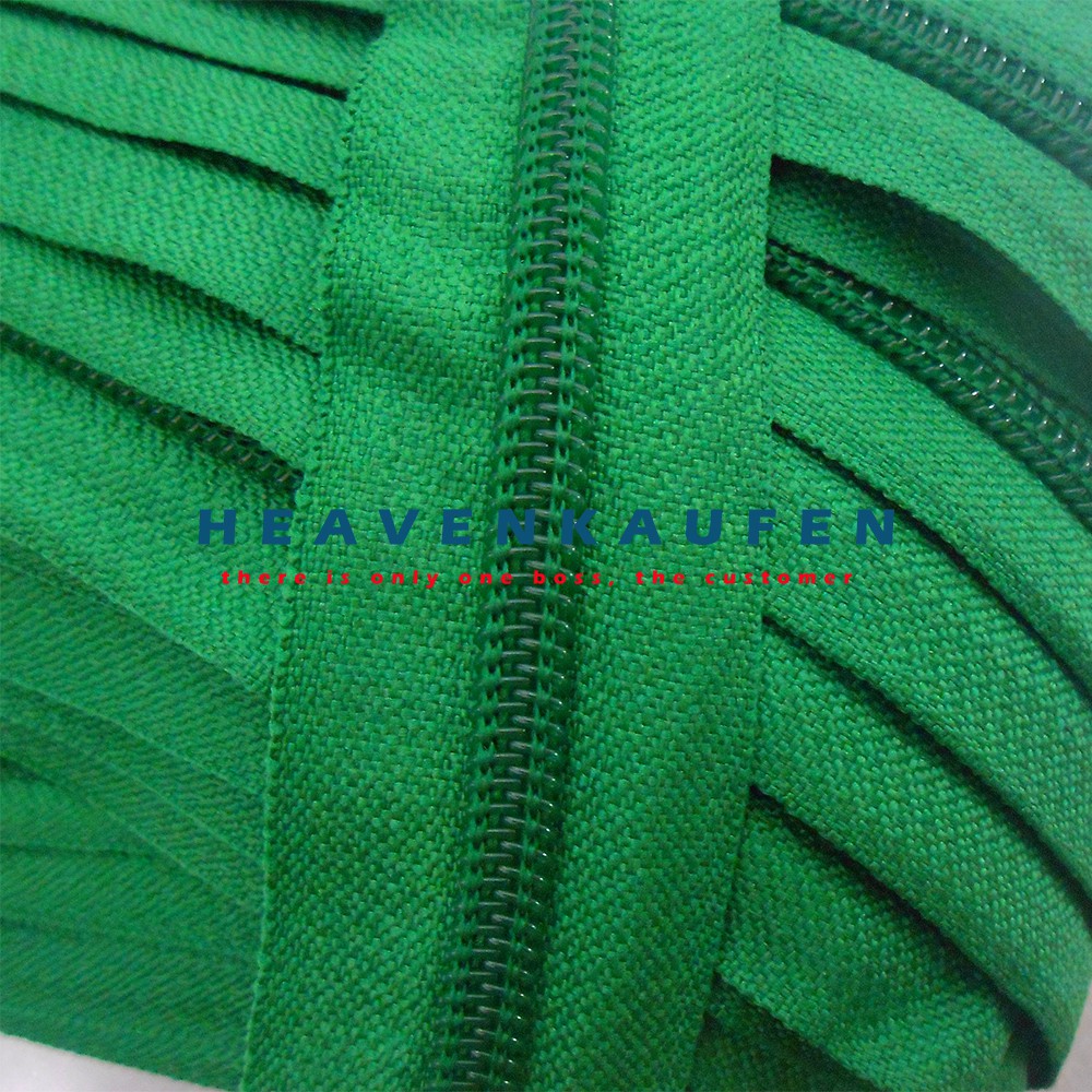 Resleting Zipper Hijau No 5 Murah Meteran