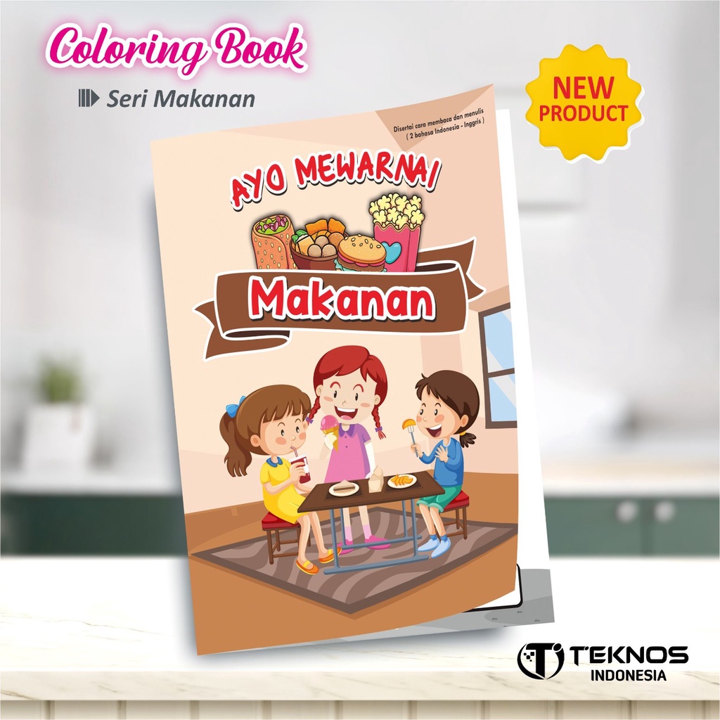 

BUKU EDUKASI MEWARNAI - BUKU MEWARNAI SERI MAKANAN - BUKU ANAK PAUD TK