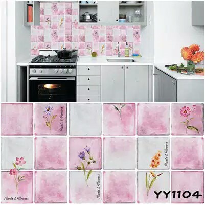 Turun Harga !!! Wallpaper Stiker Dinding Dapur Dan Kamar Mandi Size 45cm X 5Meter Anti Oil, Air &amp; Api