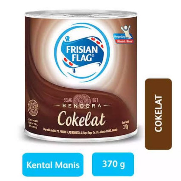 

Frisian flag kaleng 370gram cokelat / biru / gold