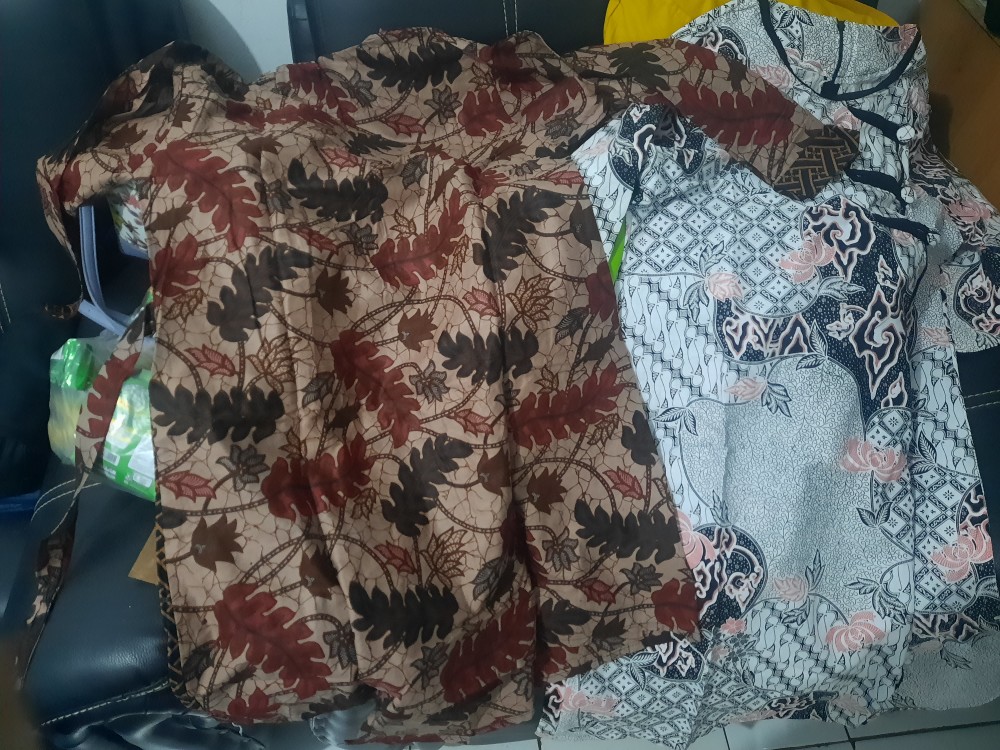 Batik Tunik Shibori Jumputan Terbaru Size S-3l / Hrb026 Yelbor Navbor / Biru Putih / Original..