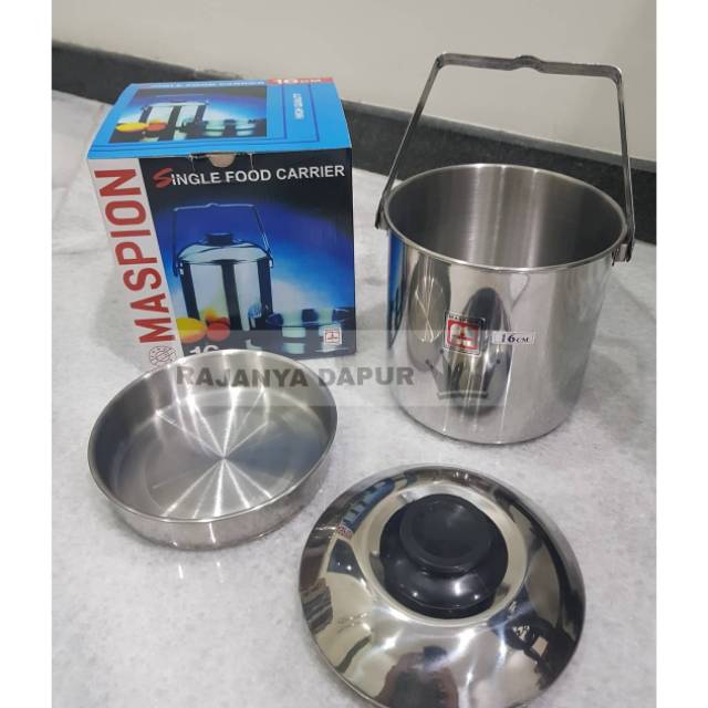 Rantang Tunggal Stainless Maspion 16 Cm (single Food Carrier) /rantang Kuah Soto