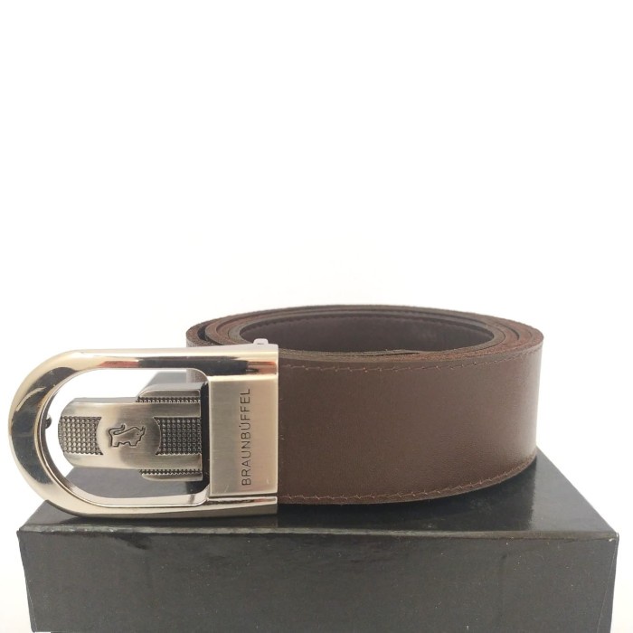 IKAT PINGGANG SABUK PRIA KANTOR FULL KULIT ASLI BRAUN BUFFEL IBC KUALITAS IMPORT 