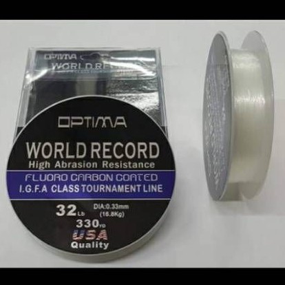 LINE MONO OPTIMA &quot;WORLD RECORD&quot; FLUOROCARBON COATED (Color CLEAR)