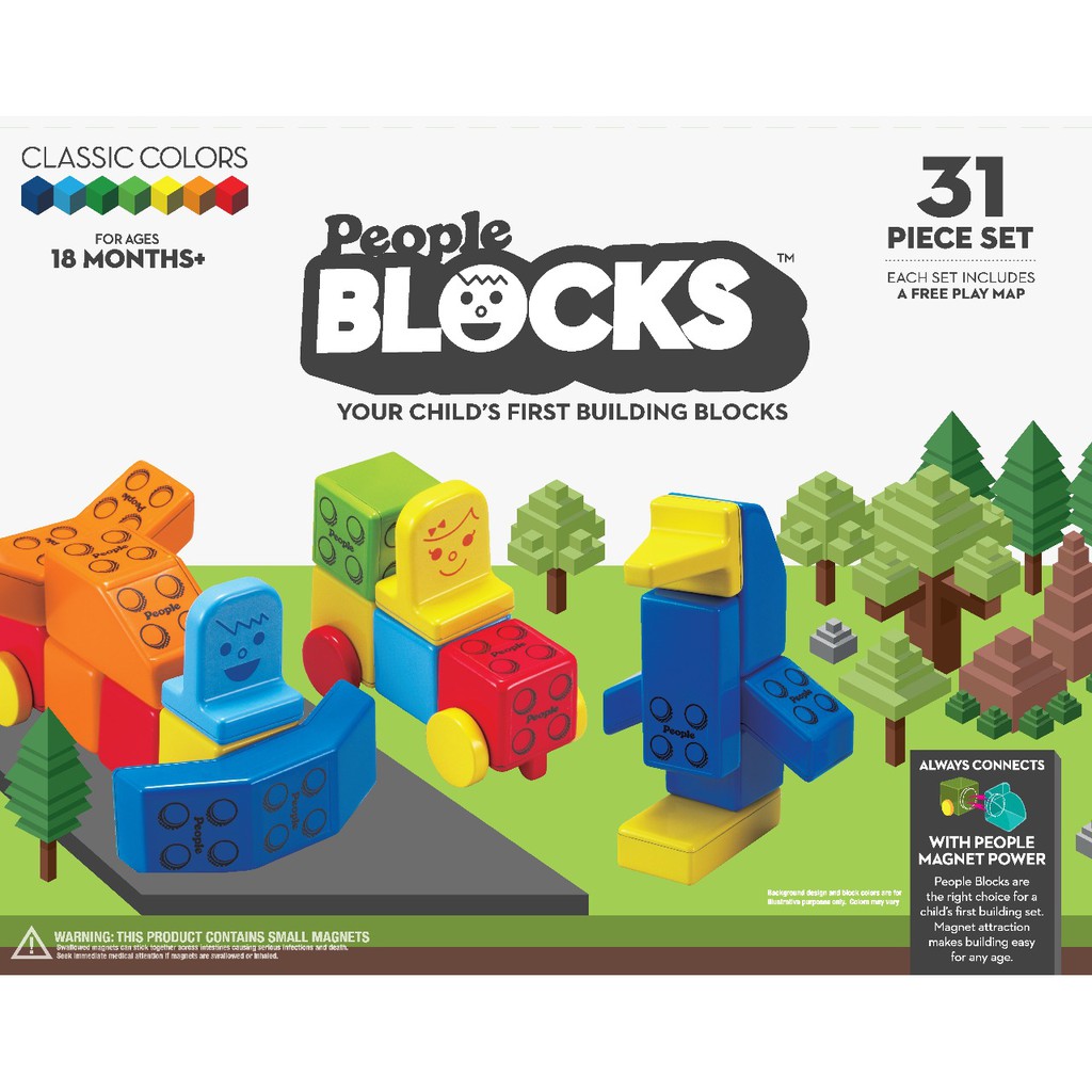 PEOPLE BLOCKS CLASSIC 31 piece