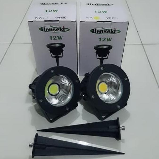Lampu Sorot Taman Tancap Led Cob 12W 220V Henseki (White & Warm White)