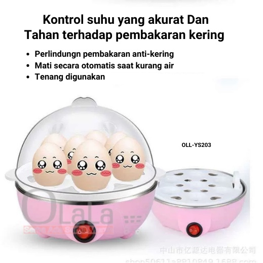 Steamer Telur Electric Egg Cooker Boiler Alat Rebus Elektrik OLL-YS203