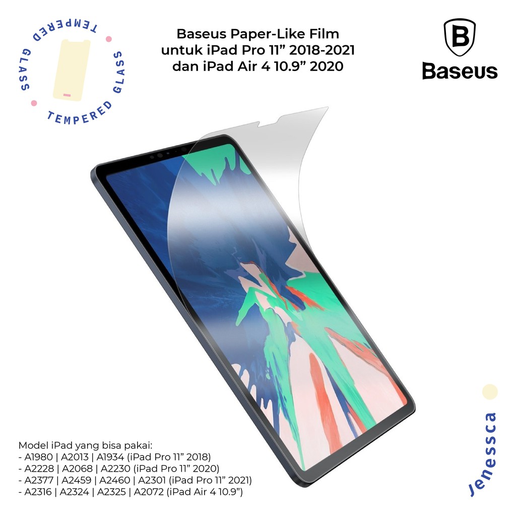 Baseus iPad Pro 11&quot; 2018/2020 Paper like Screen Guard Protector Matte