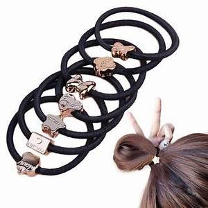 Ikat Rambut Korea Karet Gelang Eksklusif Hitam Aksesoris Rambut