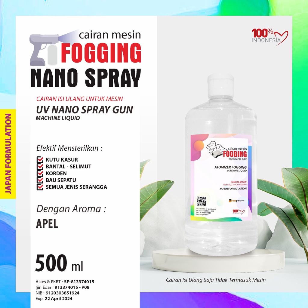 Cairan Fogging Nano Spray Aroma Segar 500 ml / Cairan Liquid Fogging 500 ml