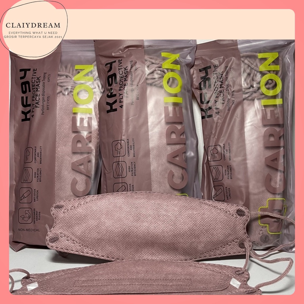 MASKER KF94 WEMASK CAREION ( PACK isi 10 PCS ) / MASKER WEMASK KOREA / MASKER KF94 KOREA / MASKER