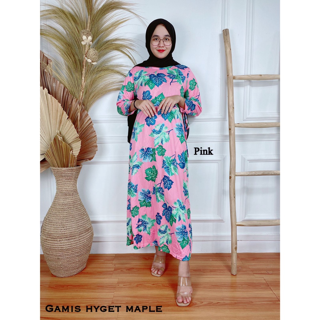 Gamis Hyget Busui Lanjutan Katalog Gamis Murah Gamis Hyget Gamis 30ribuan AH-HY.MAPLE SRUT pink