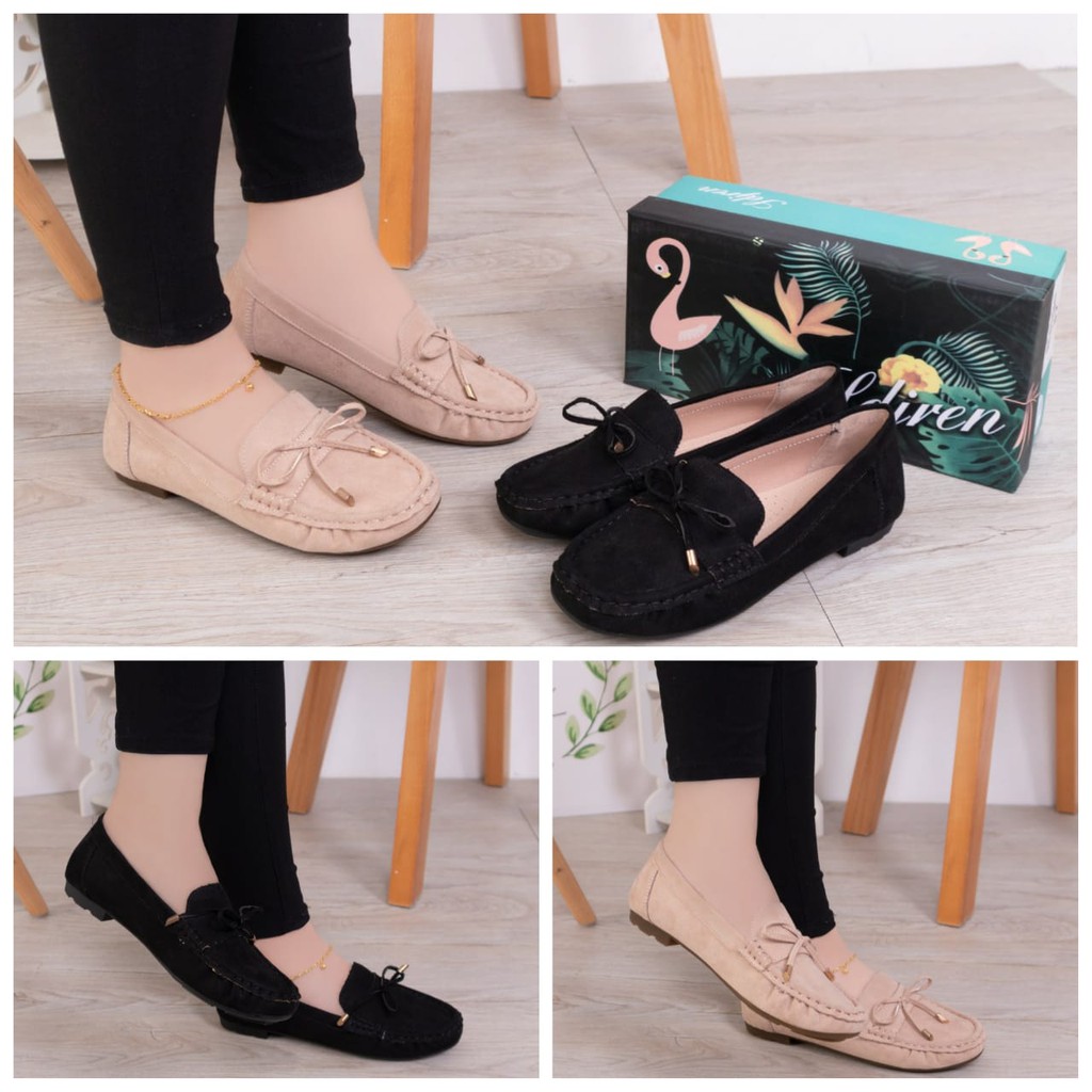 Fas Vintage Ribbon Pattern Loafers 51532