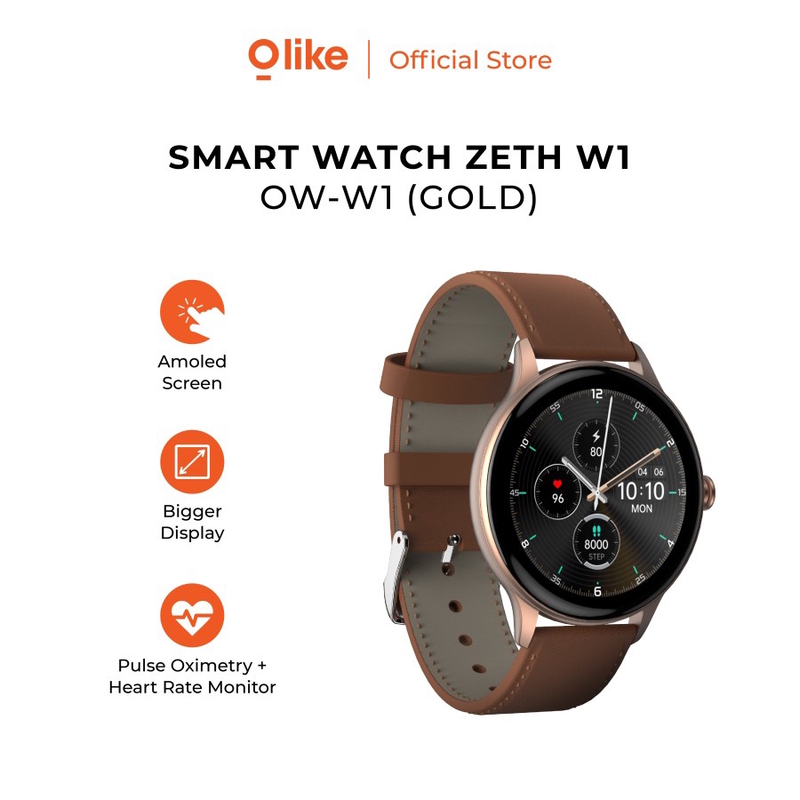 Olike OW-W1 Smartwatch ZETH W1 Amoled Garansi Resmi