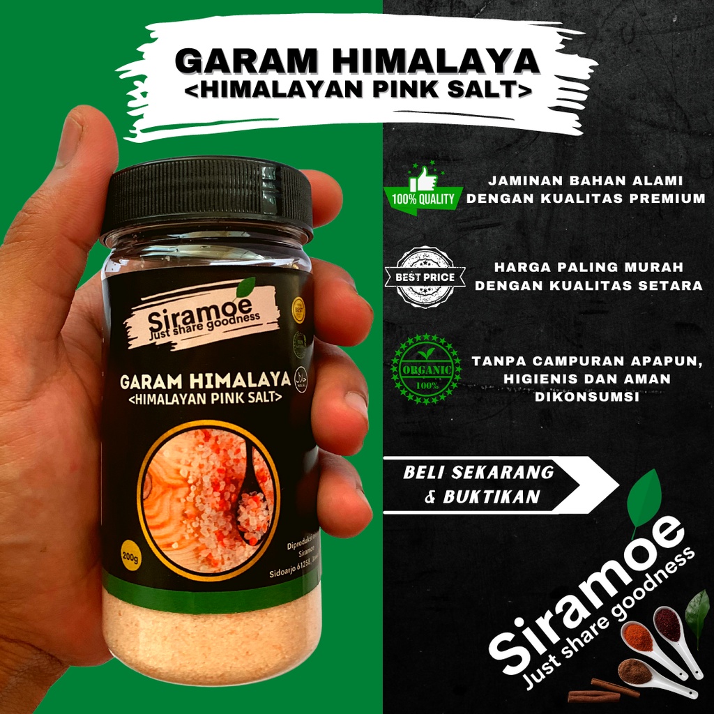 

Siramoe - Garam Himalaya Asli Original 200 gr Murni Himalayan Pink Salt Halus Kualitas Premium Natural Organik Termurah Baik Untuk Kesehatan Jurus Sehat Rasulullah Ultimate Jsr Zaidul Akbar