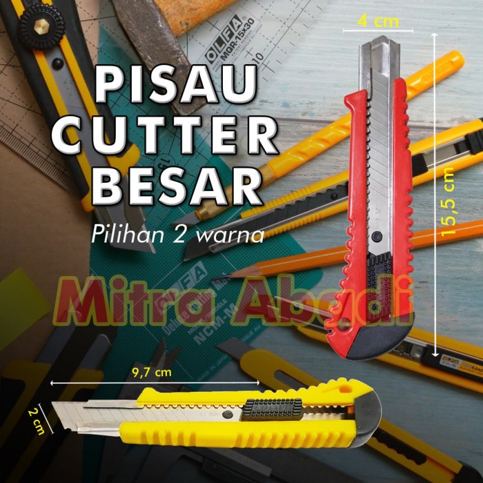 

kertas-pemotong- pisau cutter ukuran besar / jumbo 18 mm -pemotong-kertas.