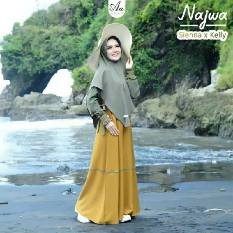 Khadira Dress Najwa- Gamis Wanita Tanpa Hijab